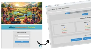 Smart Village Management System Python CustomTkinter and SQLite Project