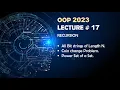 OOP ITU 23 L17 Solving Problems with Recursion