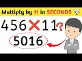 Download Lagu Multiply Any Number by 11 in Seconds 🔥 | Easy Math Shortcut \u0026 Trick