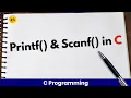 Printf and Scanf Function in C Language In Hindi By CodeWithSonuu