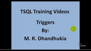TSQL - Triggers