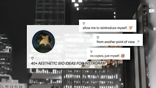 40 Aesthetic Bio Ideas for Instagram Instagram Bio Ideas savage classy funny