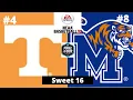 #4 Tennessee vs #8 Memphis - NCAA Basketball 10 Simulation!