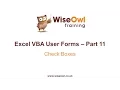 Excel VBA Forms Part 11 - Check Boxes