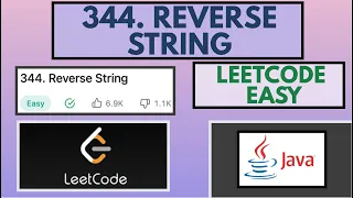 Leetcode 344 Reverse String Easy Java Solution