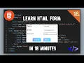 Learn HTML Forms in 10 minutes Code Dude