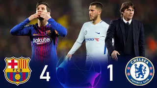 ميسي يدمر البلوز ويقضي علي أمال هازارد ورفاقه برشلونة 4 1 تشيلسي دوري الأبطال 2018 FHD 