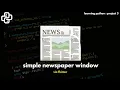 NEWSPAPER Page using Tkinter python Learning Python project-3