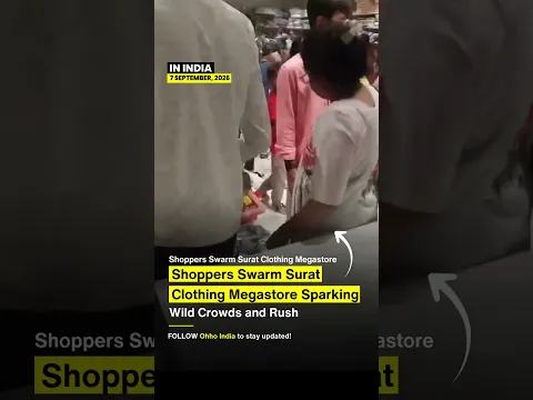 Massive Rush! Huge Crowds Swarm Clothing Megastore in Surat 🛍️🤯 #shorts #youtubeshorts