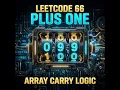 LeetCode 66 Plus One in less than 5 minutes Array Carry Logic