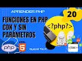 FUNCIONES EN PHP EJERCICIOS RESULETOS FUNCIONES EN PHP CON PARAMETROS CURSO DE PHP
