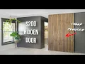 DIY Slat Door from Plywood Vertical Shiplap Paneling