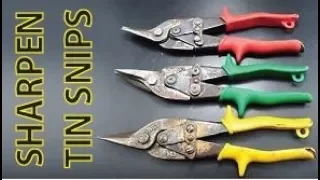 sharpen dull tin snips quick 