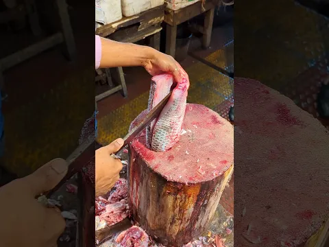 Rohu Fish Steak Cutting Like a Pro 🐟💯 #shorts