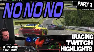 iRacing Twitch Highlights 23S2W6P1  18 - 24 April 2023 Part 1 Funny moves saves wins fails