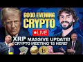 BREAKING WHITE HOUSE BOMBSHELL CRYPTO MEETING HAPPENING NOW XRP PRICE PUMP CLARITY ACT