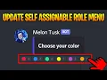 How to Edit Self Assignable Role Menu made with YAGPDB Bot