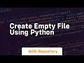 create empty file using python