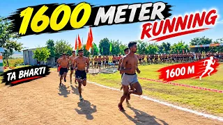 TA BHARTI 1600 METER TIME TRIAL || Time 4:35 Ta Wale Ghode Ka Jeberdest competition 😱 बेच 380 Ka