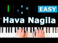 Download Lagu Hava Nagila - EASY Piano Tutorial Easy - [Sheet Music]