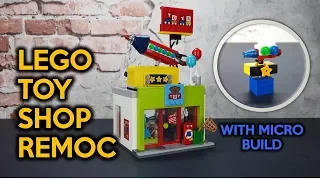 LEGO Toy Shop reMOC from Donut Shop Opening (60233) and Space Rocket Ride (40335)