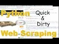 Python Web Scraping - Quick Dirty