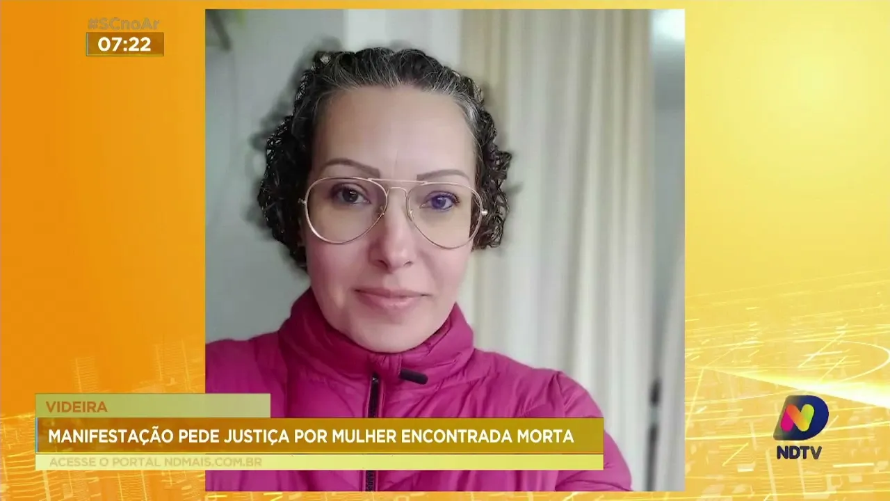Manifestação pede justiça por mulher encontrada morta em Videira