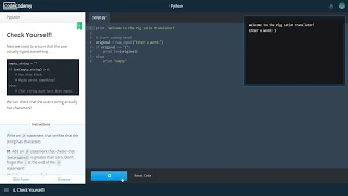 codecademy Python PygLatin