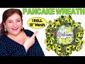 How to make PANCAKE WREATH Tutorial 10 inch Deco Mesh Lemon Wreath DIY