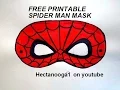 FREE PRINTABLE SPIDERMAN MASK Superhero Mask Halloween Cosplay masquerade Mardi Gras
