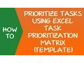 Task Prioritization Matrix To Do List - Excel Template