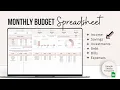 How to Track your Money - Monthly Budget Spreadsheet