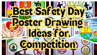 World Safety Day Drawing ideas Safety Day Drawing idea Easy Poster Drawings for Competition 2024