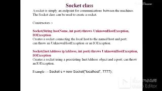 4 4 Socket and ServerSocket Class