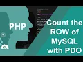 How to count the row of MySQL database using PHP with PDO