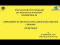 Inheritance object oriented programming SNS Institutions