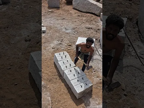 🔥 Super Fast Granite Split 🔨 YouTube Shorts Viral Skill 💥