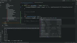 Project Euler 12 Highly Divisible Triangular Number scala worked solution