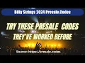 Billy Strings persale codes 2024
