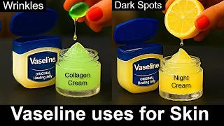 Vaseline + Vitamin E Oil on Face to remove Wrinkles & Dark spots, Vaseline Beauty Hacks for Skin