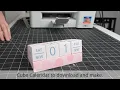 Brother Creative Center - DIY Create your own 3D calendar cube