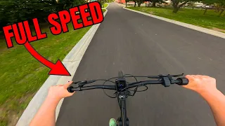 1500W EBIKE TOP SPEED TEST A CRASH