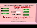 Hospital Management System Sample using VB NET Visual basic dotnet