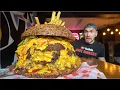 TRYING TO BEAT A 12LB BURGER CHALLENGE WITH 100 PIECES OF CHEESE Joel Hansen