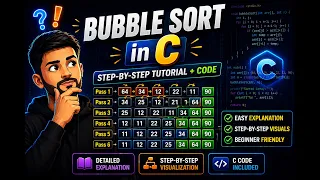 Bubble Sort in C Step-by-Step Tutorial Code Pritesh D Patel