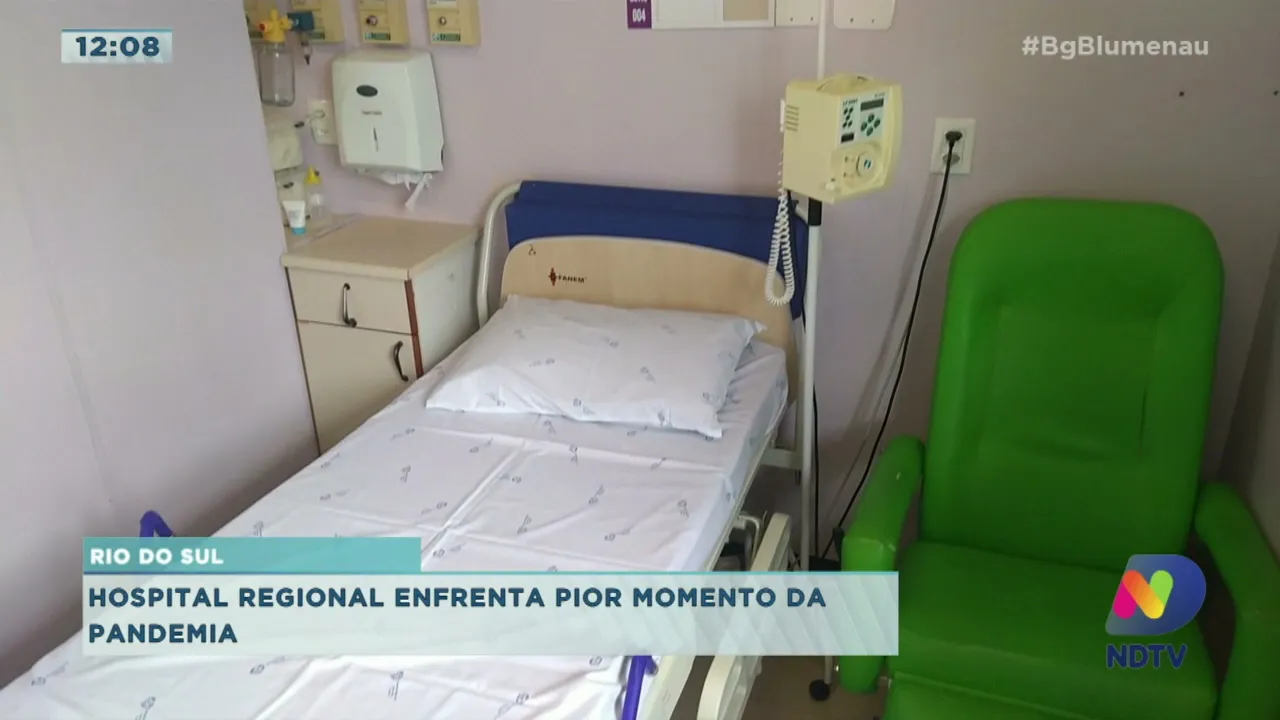 Hospital Regional do Alto Vale, em Rio do Sul, enfrenta pior momento da pandemia
