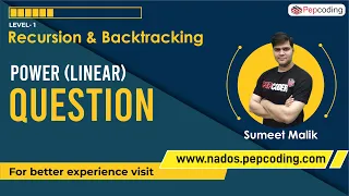 Power Linear - Question Recursion Data Structures and Algorithms in JAVA