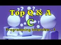 Part - 1 Top C Programming Interview Questions and Answers C Interview Guide Software