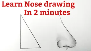 How To Draw A Nose Easy Side View Nose Drawing Easy Step By Step Tutorial For Beginners Pencil 