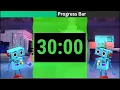 30 Minute Robot Countdown Futuristic Classroom Timer Timer for Kids with Music Progress Bar
